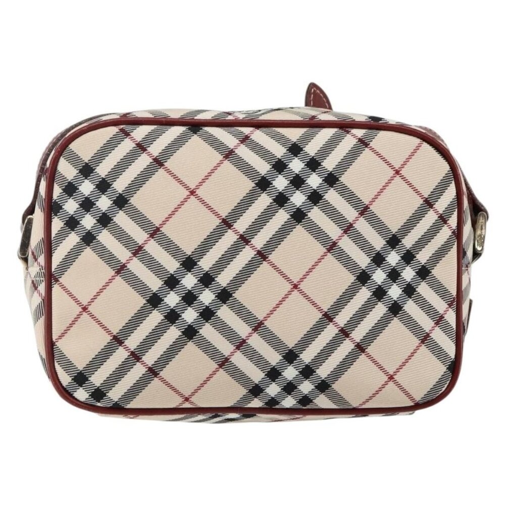 Authentic BURBERRY Nova Check Blue Label Shoulder Bag Canvas Beige Silver - Picture 10 of 16